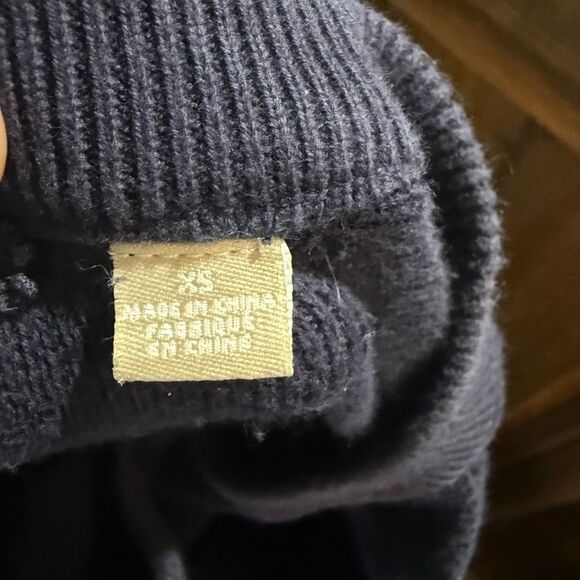 Anthropologie Blue Off the Shoulder Relaxed Fit Sweater - Picture 4 of 10